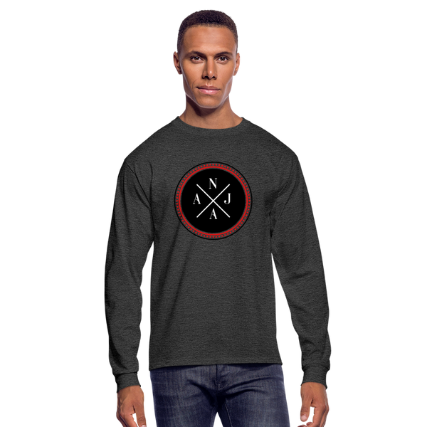 Men's Long Sleeve T-Shirt - heather black