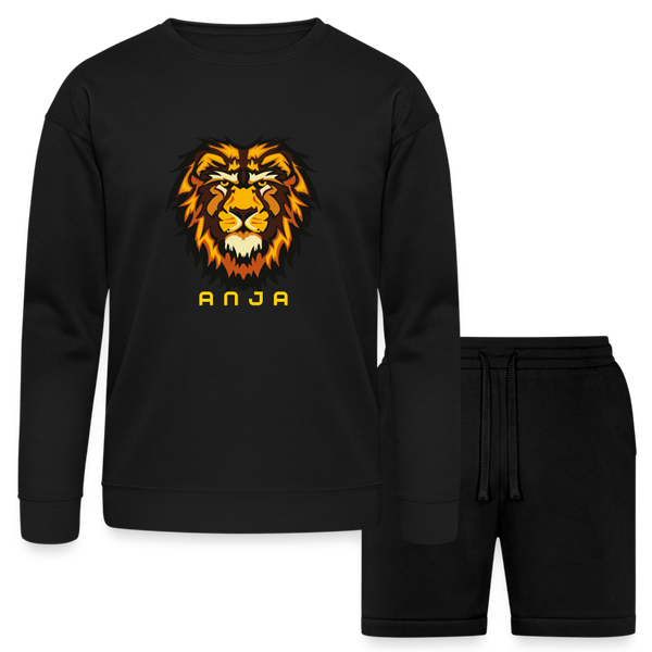 Bella + Canvas Unisex Sweatshirt & Short Set - black