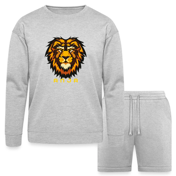 Bella + Canvas Unisex Sweatshirt & Short Set - heather gray