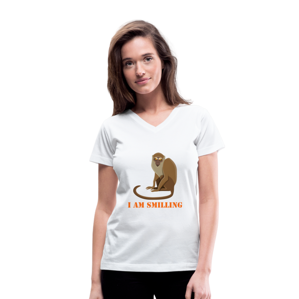 Women's V-Neck T-Shirt - white