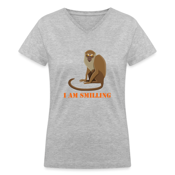 Women's V-Neck T-Shirt - gray