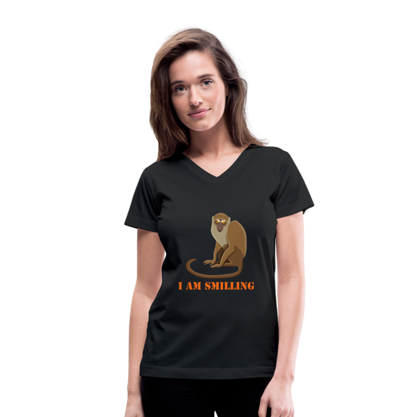 Women's V-Neck T-Shirt - black