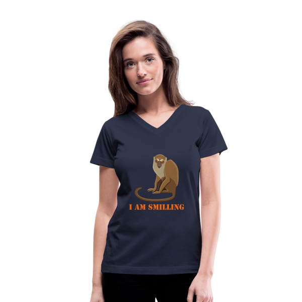 Women's V-Neck T-Shirt - navy