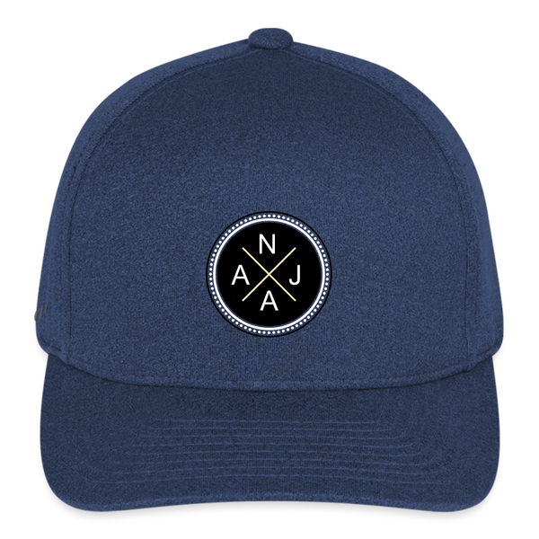 Flexfit Fitted Melange Baseball Cap - heather navy