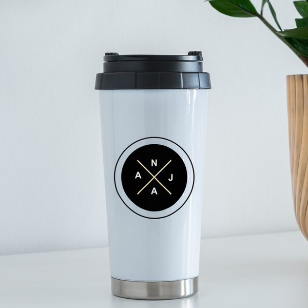 16 oz Travel Mug - white