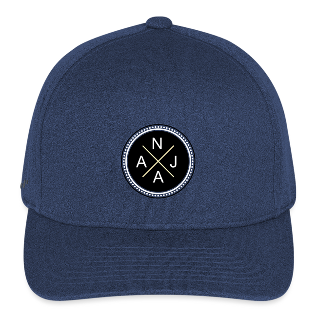 Flexfit Melange Stretchable Baseball Cap - Sporty Gray Mottled Design - View #9