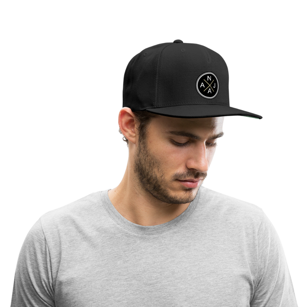 Snapback Baseball Cap - black