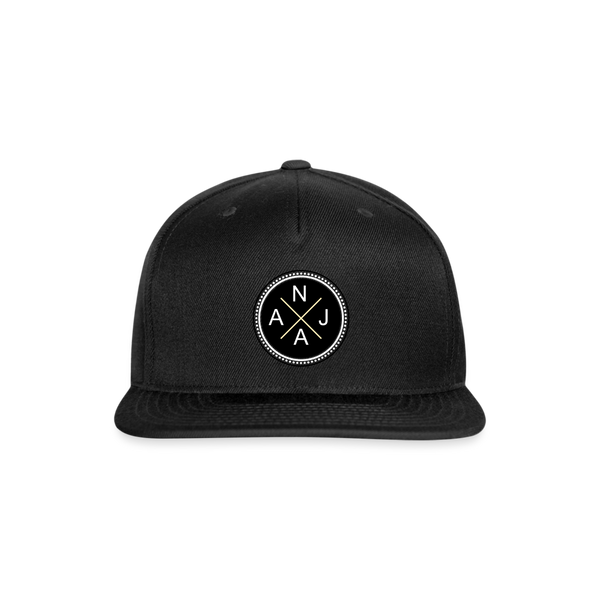 Snapback Baseball Cap - black