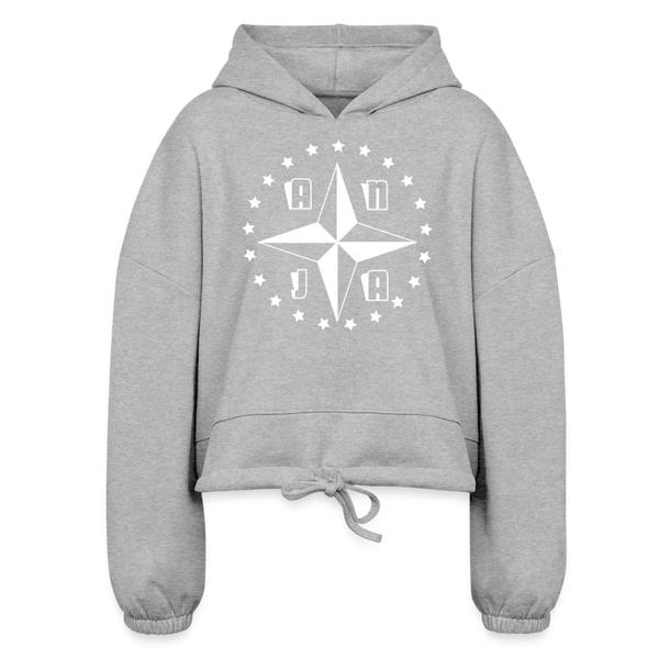 Women’s Cropped Hoodie - heather gray