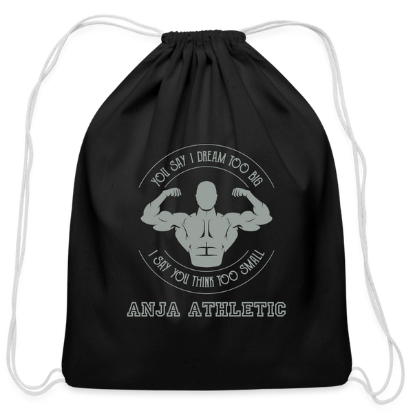 Cotton Drawstring Bag - black