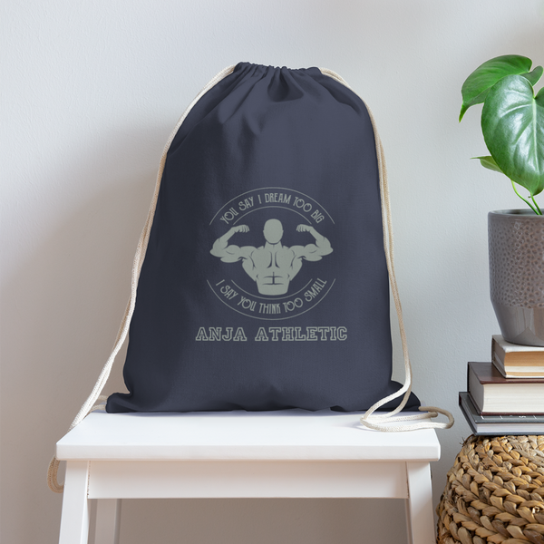 Cotton Drawstring Bag - navy